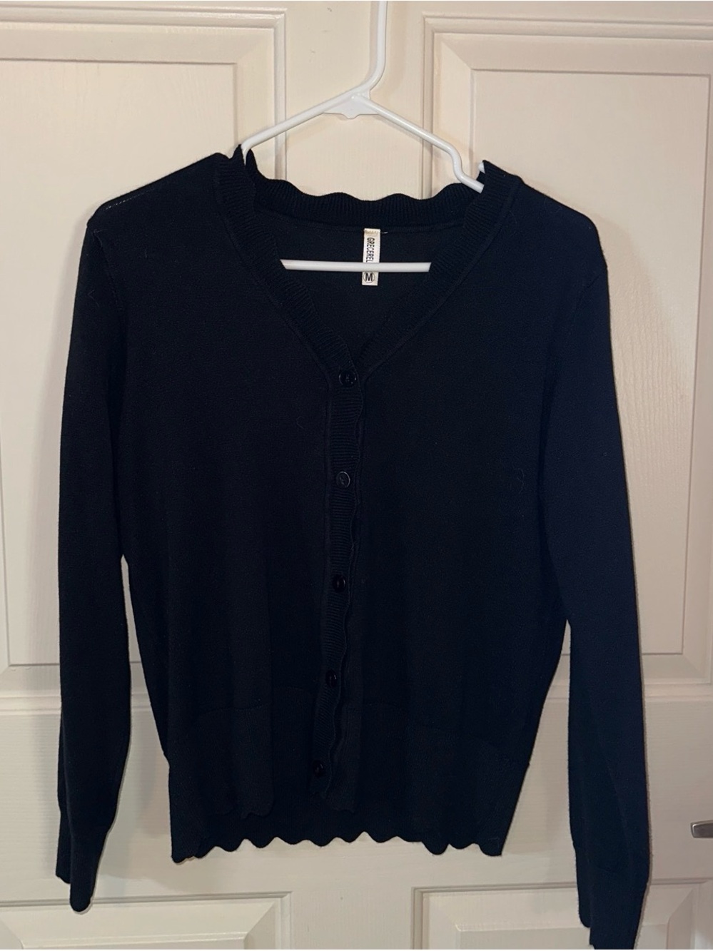 Classic Black Button-Front Women's Sweater Cardigan